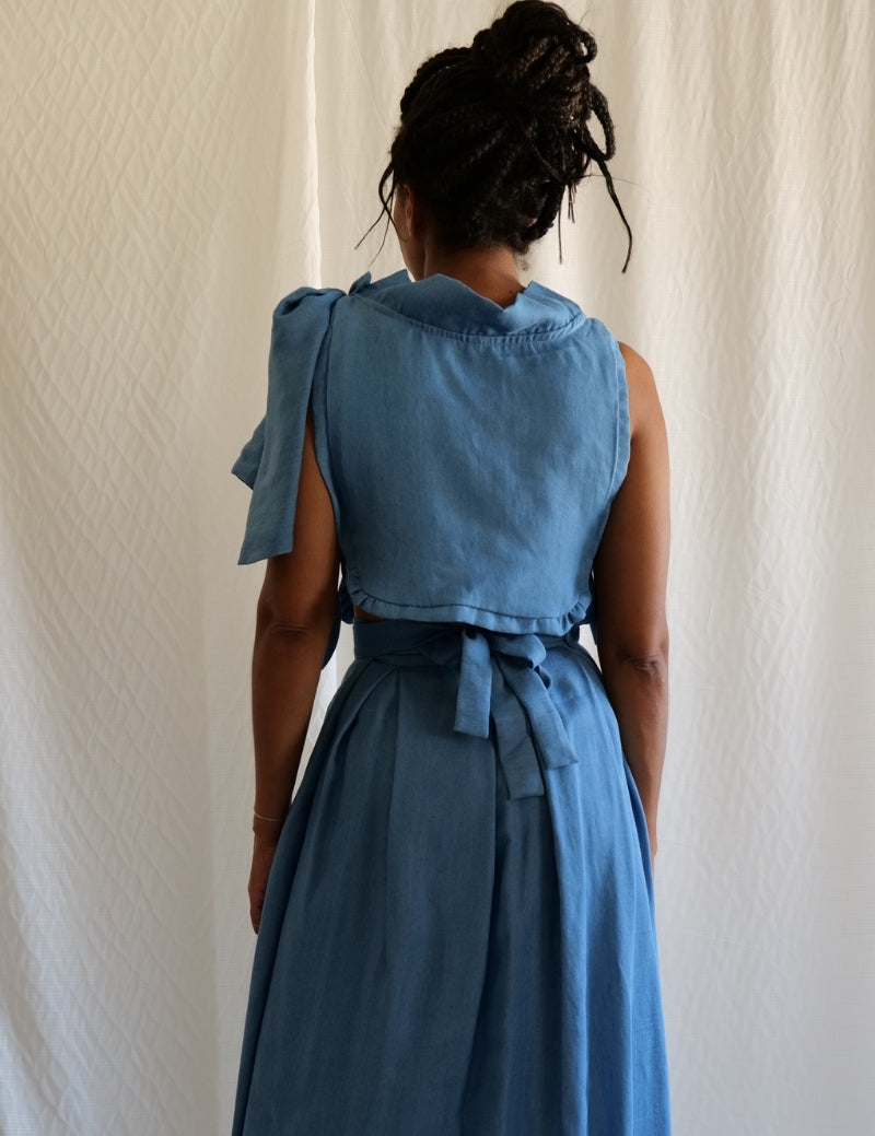 Le Plastron - Le Chambray léger Bleu