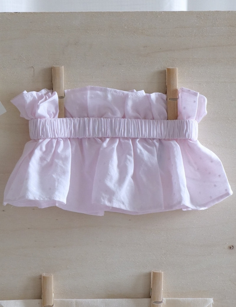 Collar pink plumetis