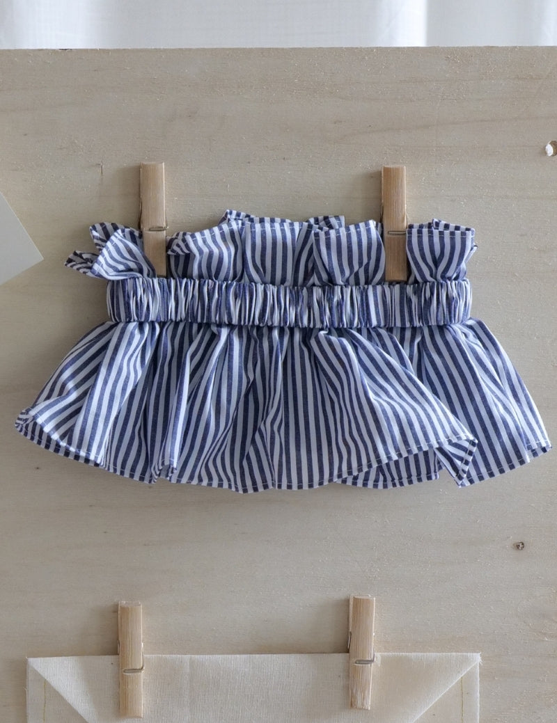 Collar stripes navy blue