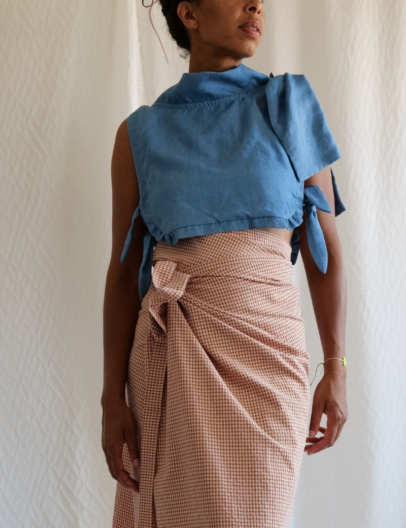 Le Plastron - Le Chambray léger Bleu