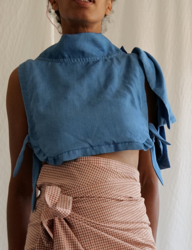 Le Plastron - Le Chambray léger Bleu