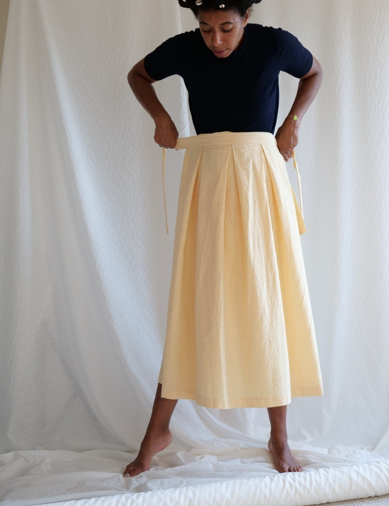 Jupe incroyable- Le petit Vichy Jaune beurre