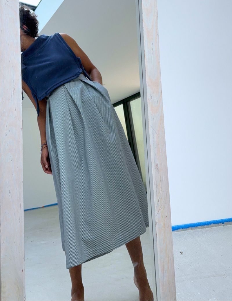 Jupe incroyable - Le Denim rayé marine