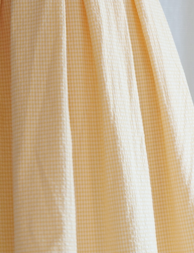 Jupe incroyable- Le petit Vichy Jaune beurre