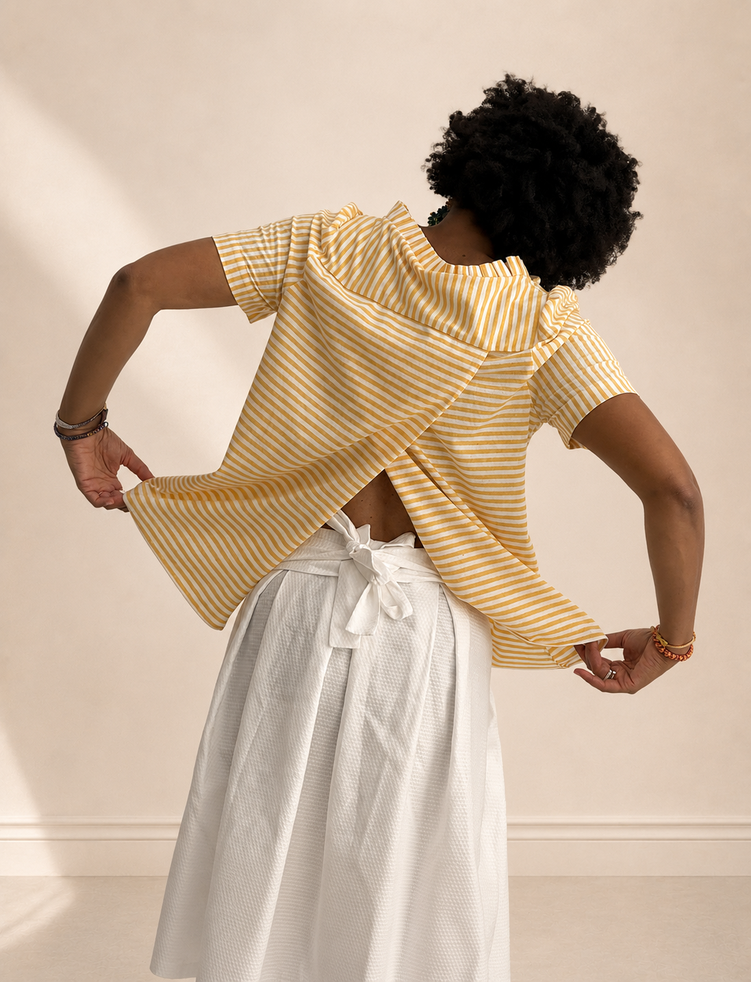 Blouse Jean-Paul jersey rayé ensoleillé