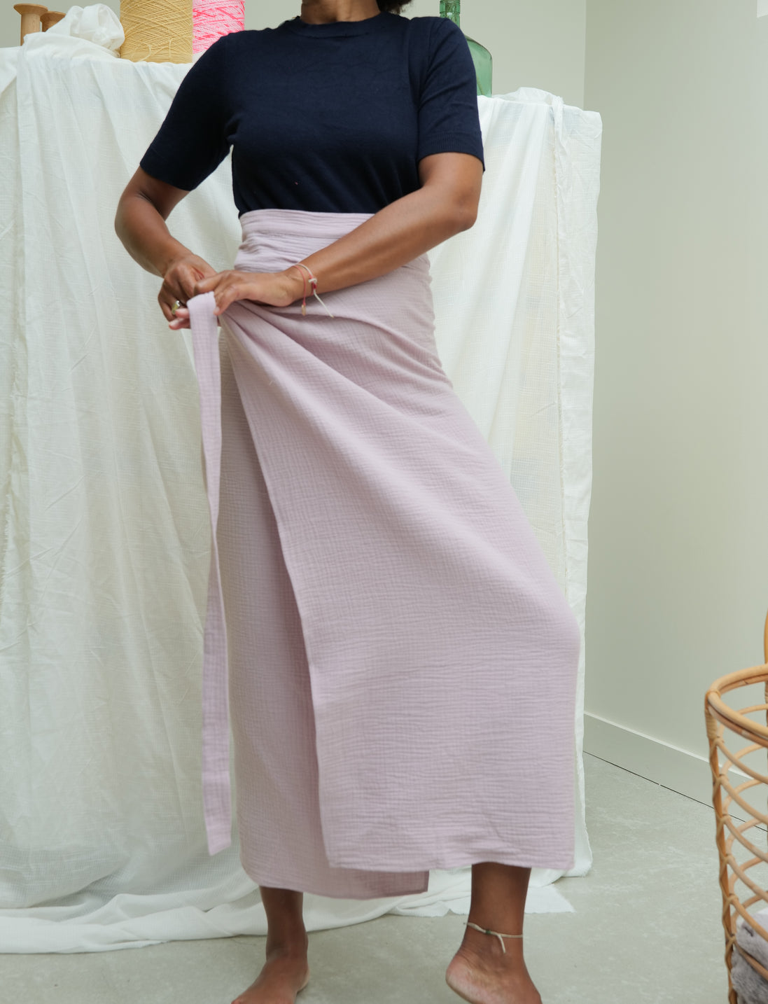 Jupe pagne Rose Poudré - 71bis