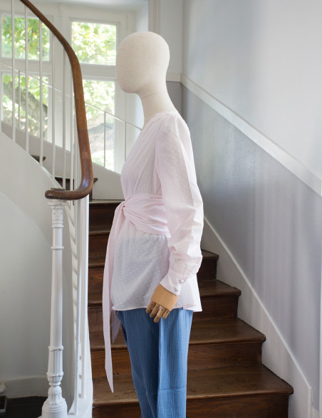 Chemise Paco plumetis rose