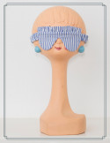 Masque de nuit rayures bleu