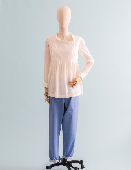 Blouse Pierre plumetis crème
