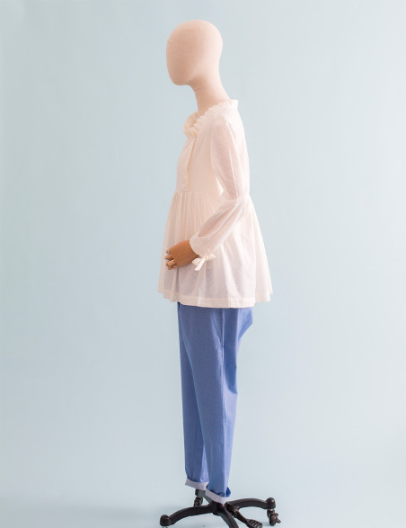Blouse Pierre plumetis crème