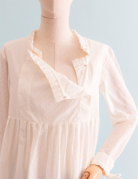 Blouse Pierre plumetis crème