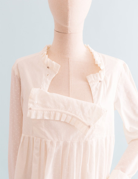 Blouse Pierre plumetis crème