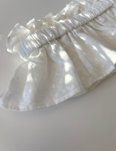Fraise col zigzag blanche