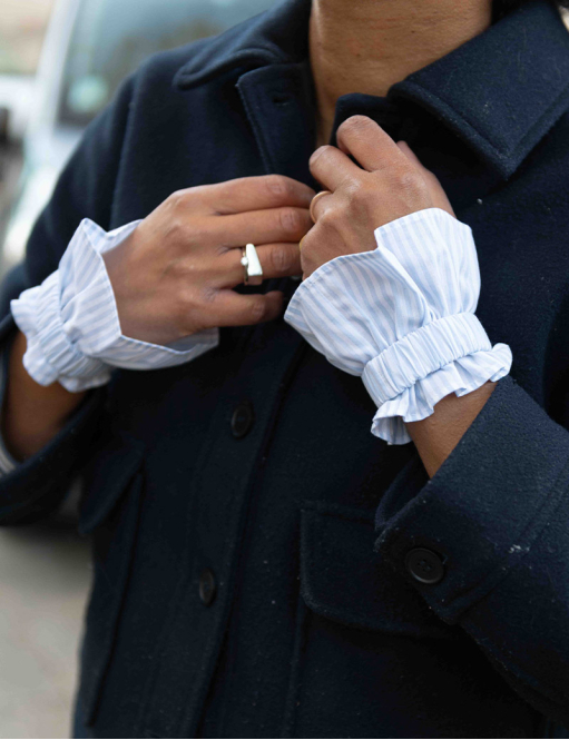 Cuff stripes blue sky