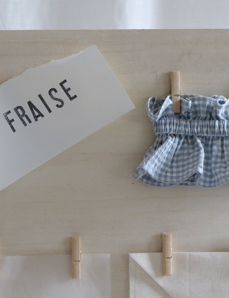 La Fraise - Les Petits Carreaux Gris Bleutés