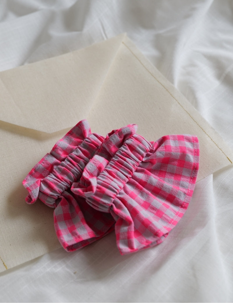 Les Manchettes - Le vichy Rose flash