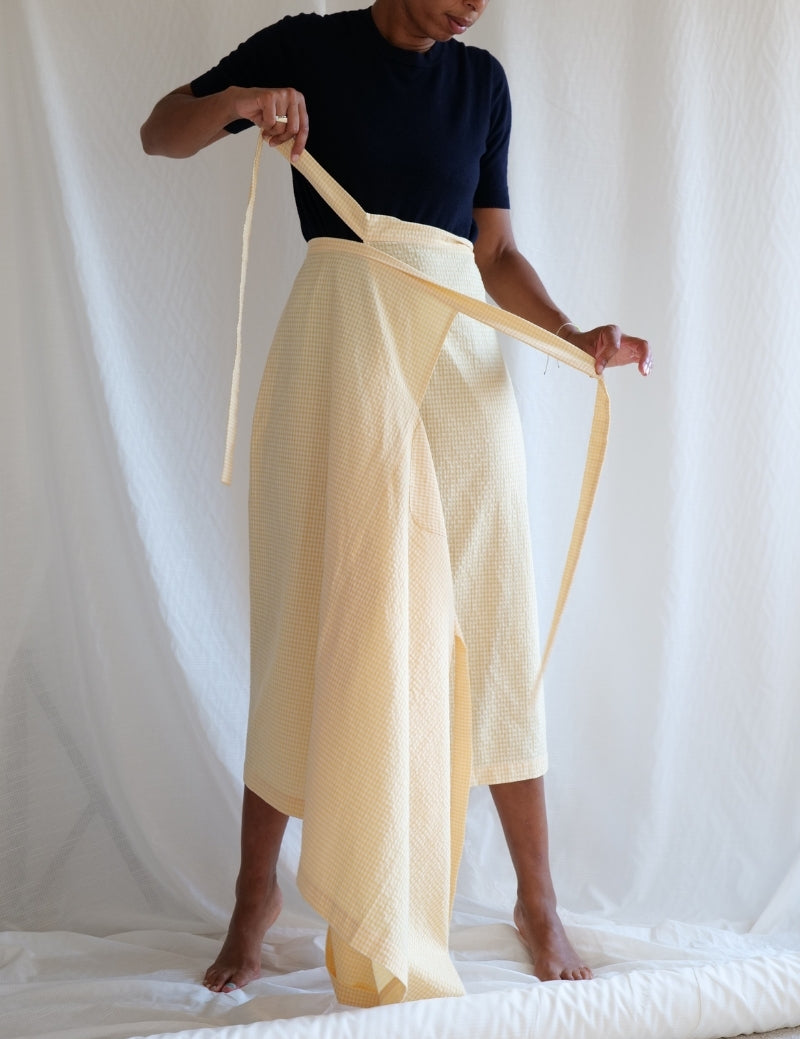 Jupe incroyable- Le petit Vichy Jaune beurre