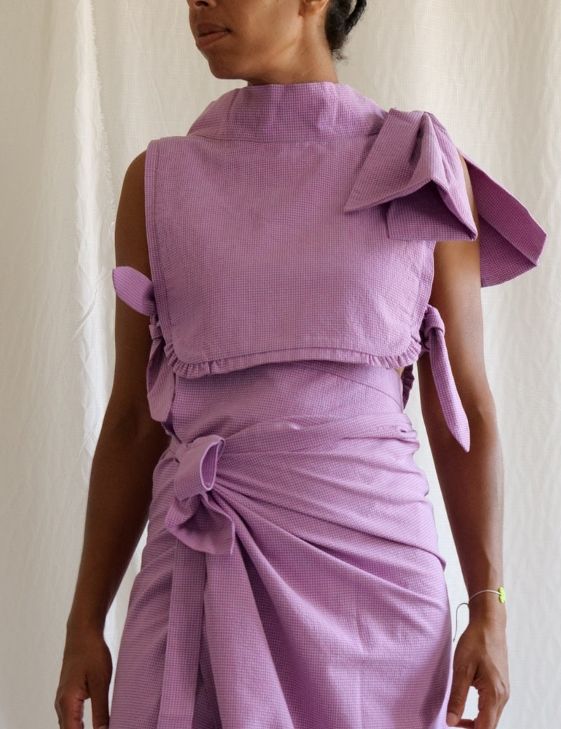 Le Plastron - Le petit Vichy presque Violet