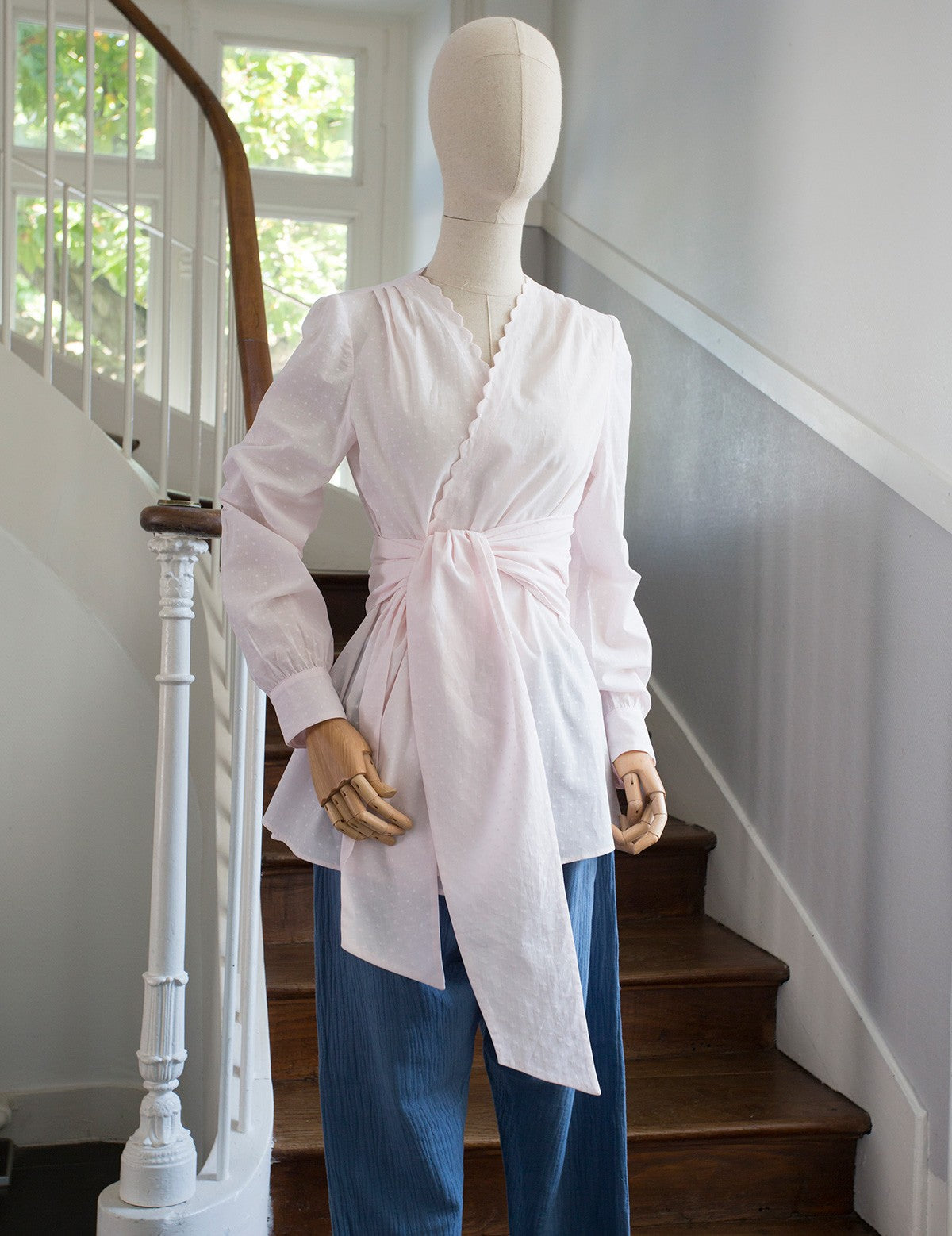 Chemise Paco plumetis rose