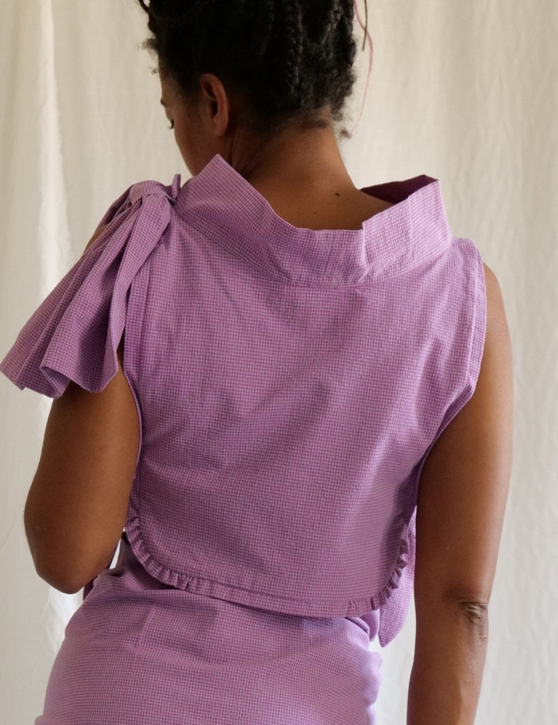Le Plastron - Le petit Vichy presque Violet