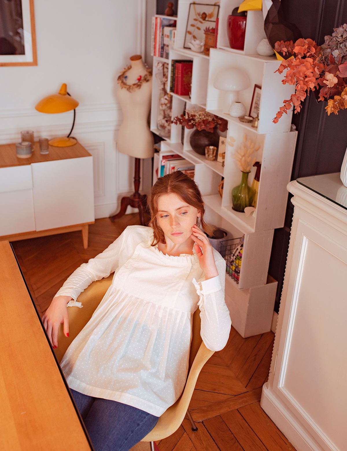 Blouse Pierre plumetis crème
