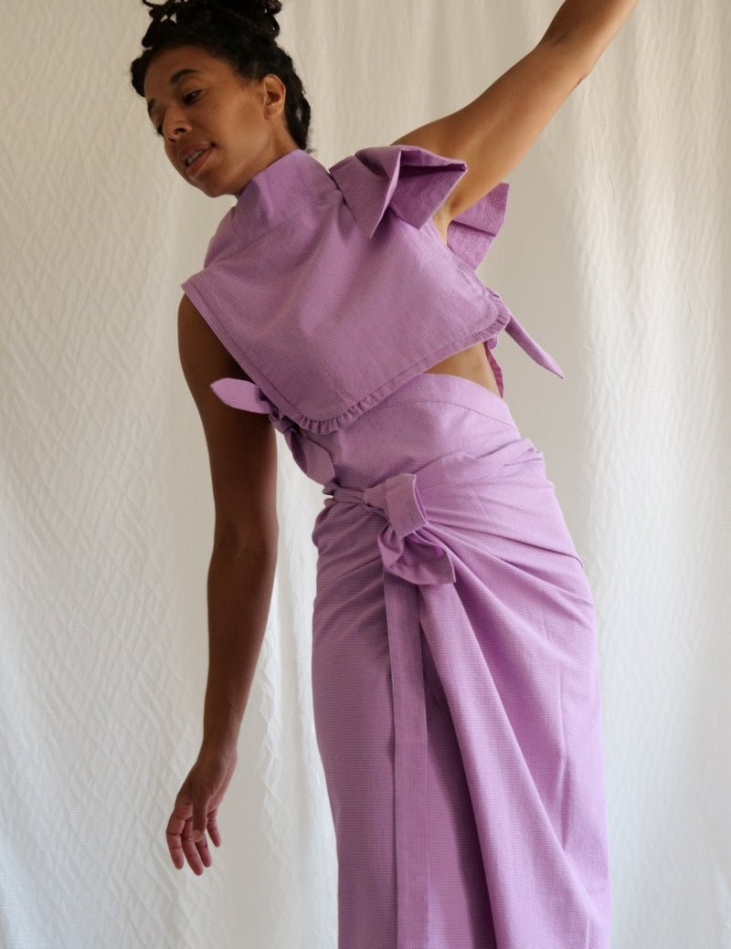 Le Plastron - Le petit Vichy presque Violet