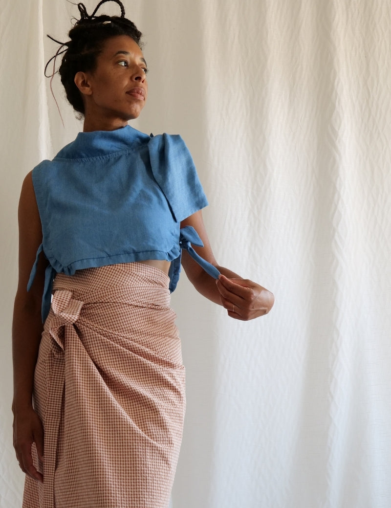 Le Plastron - Le Chambray léger Bleu