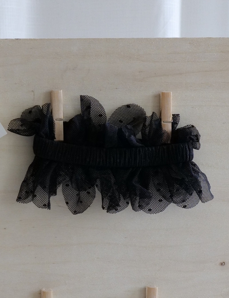 La Fraise - Le Tulle pétale brodé Plumetis noir