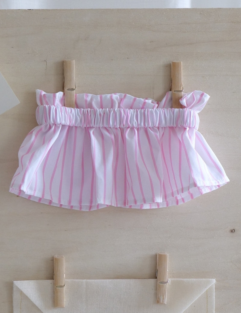 La Fraise - Les Rayures Rose coton