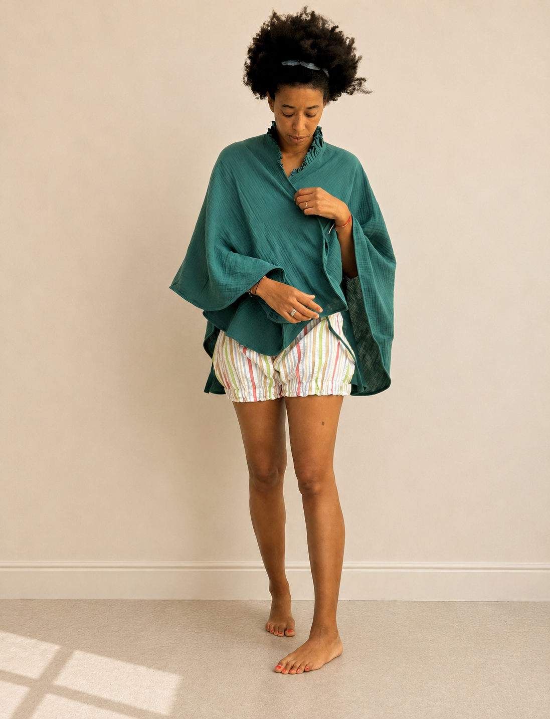 Kimono court - Le Double Gaz Vert