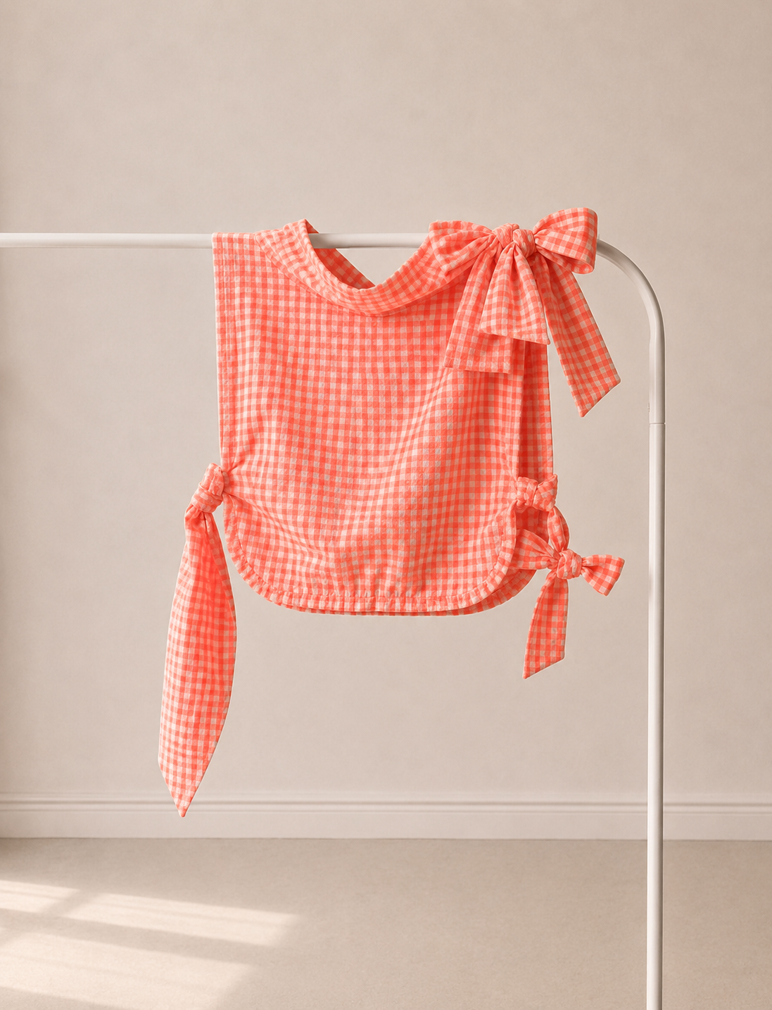 Le Plastron  - Le Vichy Orange Fluo