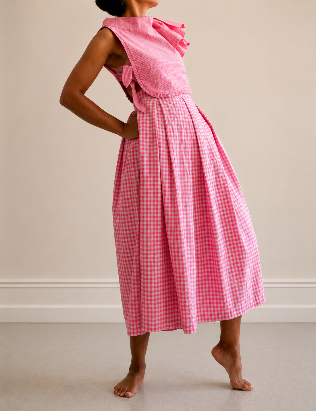 Jupe incroyable - Le Vichy Rose Flash