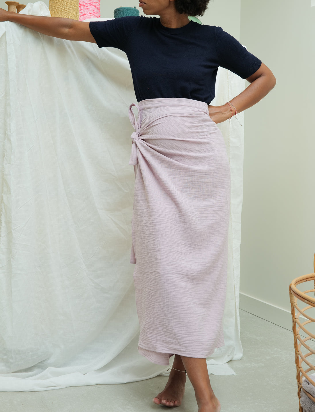 Jupe pagne Rose Poudré - 71bis