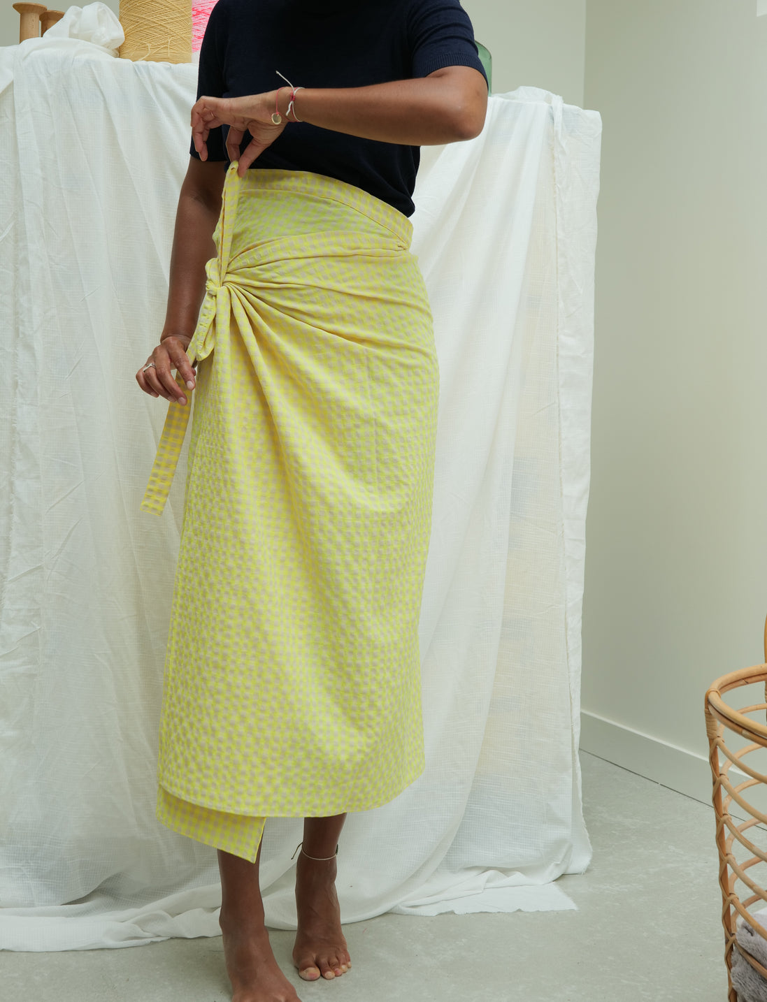 Jupe pagne Le Vichy Hello Yellow - 71bis