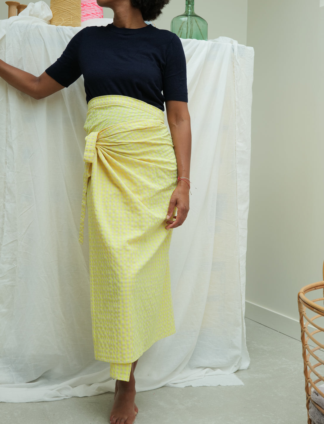 Jupe pagne Le Vichy Hello Yellow - 71bis