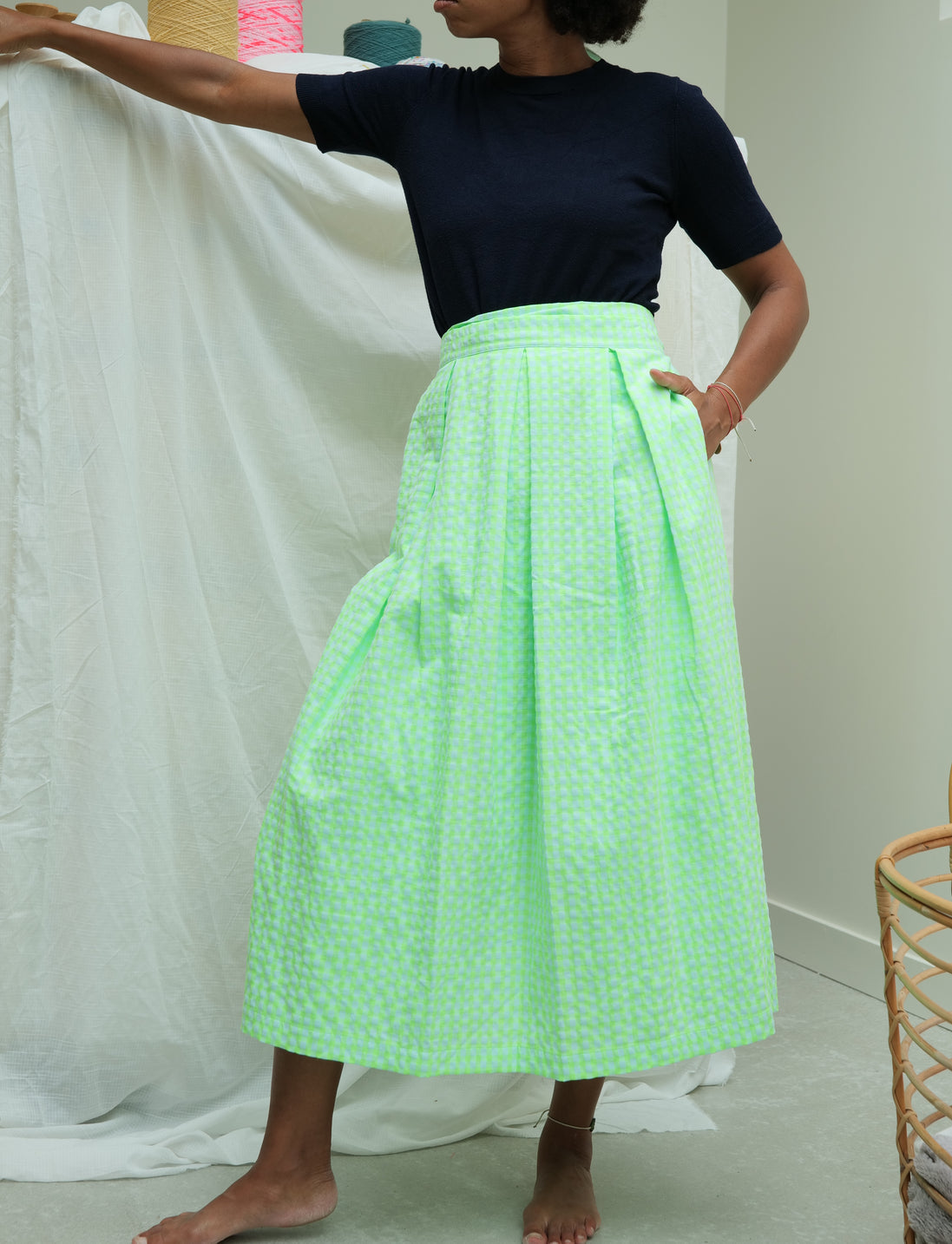 Jupe incroyable Le Vichy Green Flash - 71bis